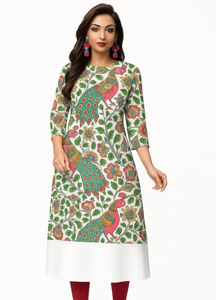 Muslim Women Casual Comfortable Kurt Dress Straight Tube Ethnic Peacock All Occasions Such As Birthday Abito Donna Musulmana