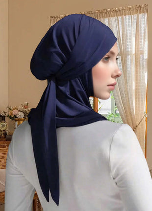 Modal Cotton Jersey Hijab Scarf Long Muslim Shawl Plain Soft Turban Tie Head Wraps For Women Africa Headband