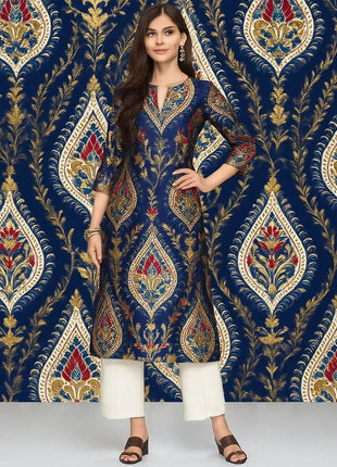 Muslim Dress Kurt Women's Fashionable Straight Tube Casual National style Picture Multiple National Style Robe Femmes Musulmans