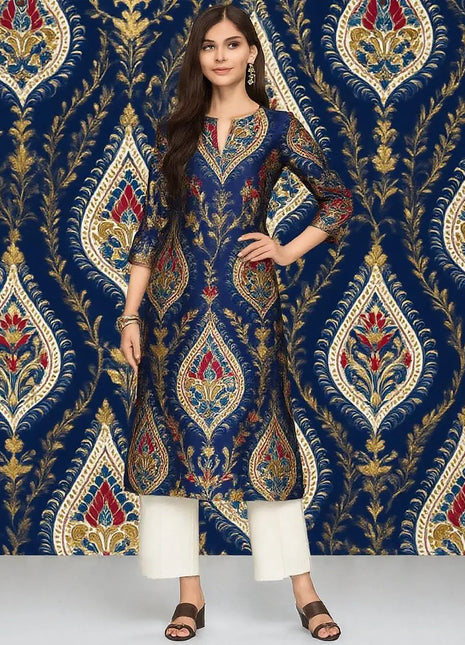 Muslim Dress Kurt Women's Fashionable Straight Tube Casual National style Picture Multiple National Style Robe Femmes Musulmans