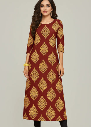 Muslim Women Kurt Fashionable Elegant Straight Tube Casual 2026 Pattern Slit Hem Comfortable Dress Women Dress Turkish Abaya
