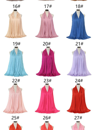 Premium Modal Cotton Jersey Hijab Scarf Muslim Long Shawl Women Plain Soft Turban Tie Head Wraps Africa Female Headband 170x60cm