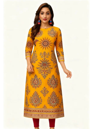 Muslim Women Kurt Fashionable Elegant Straight Tube Casual Flowers Pattern Slit Hem Comfortable Dress Women Dress Turkish Abaya