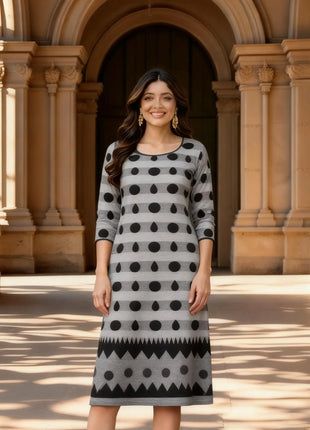 Muslim Kurtta Women's Casual Fashion Dress National style Straight Tube Casual Turkish Abaya Kaftan Moroccan Slit hem Robe