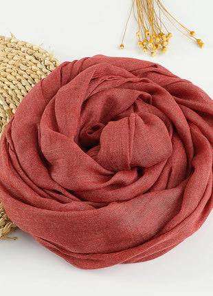 Muslim Cotton Linen Hijabs For Women Scarf Thin Plain Shawls Femme Musulman Soft Viscose Rayon Headscarf Islamic Turban Headband