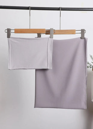 2 Piece Set Chiffon Hijab Matching Undercap Chiffon Scarf with Matching Underscarf Shawls Scarves Head Scarf Headwraps for Women