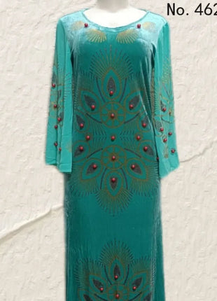 Customized African Dresses For Women Velvet Design Dashiki Beading Abaya Bandage Maxi Bazin Vintage Robe Gowns Africa Sexy Lady
