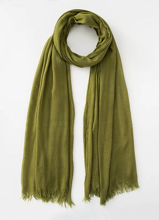 61 Colors Soft Cotton Viscose Scarf Rayon Material Muslim Hijab Mid Eastern Plain Solid Color Headscarf With Tassel