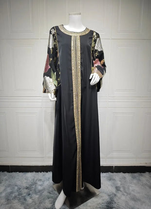 Eid Sequins Muslim Dress for Women Embroidery Party Long Dresses Robe Ramadan Dubai Kaftan Islam Vestidos Jalabiya Dresses 2025