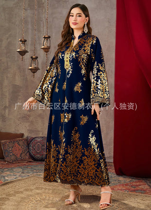 Eid Muslim Dress Women Party Abaya Print Ramadan Dresses Arab Long Robe Morocco Dubai Kaftan Islam Vestidos Jalabiya 2025