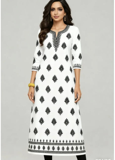 Muslim Black Dress Kurt Women's Fashionable Long Sleeved Straight Tube Casual Round Neck Elephant Pattern Islamic Women Clothing