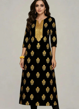 Muslim Kurtta Women Casual Fashion Dress Straight Tube Casual Ethnic Vetement Femme National style Kaftan Dress Moroccan Luxury