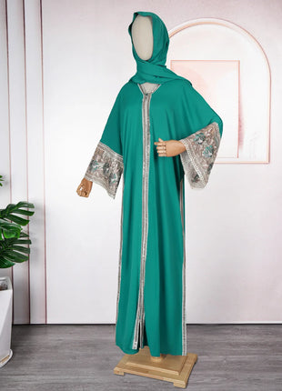 2026 Eid Mubarak Dubai Abayas Muslim Women Long Sleeve Dress Party Evening Gown Caftan Marocain Turkish Islamic Clothing Boubou