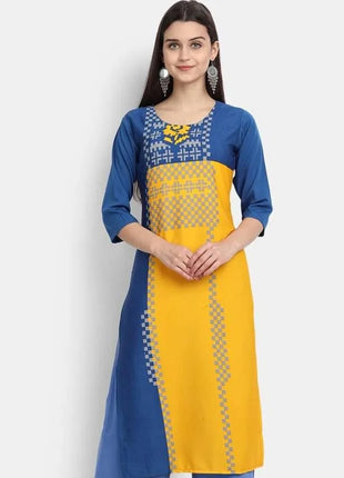Muslim Kurtta Women's Casual Fashion Dress National Style Straight Tube Casual Ethnic Abito Donna Musulmana Slit hem