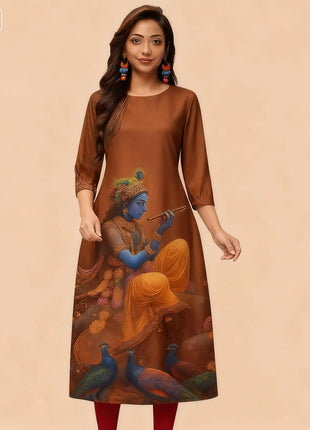 Muslim Dress Kurt Women's Fashionable Elegant Straight Tube Casual Flowers Color Elephant Pattern Abaya Femme Dubaï Slit hem