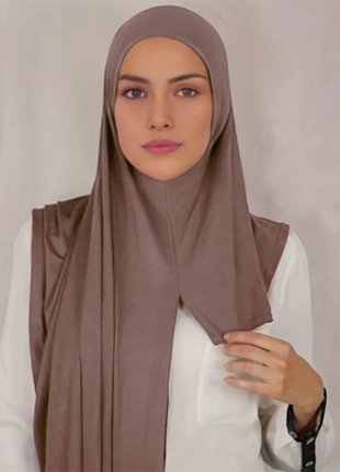 Fashion Modal Jersey Hijab Instant Scarf Muslim Woman Bonnet Hijab Shawl Lady Soft Long Wraps Church Prayer Turban Headband