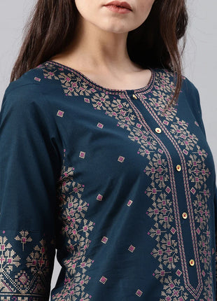 Kurtas for Women Spring Summer Women's Indian Dress Cotton Printed Floral Ethnic Style Kurti Top South Asian Clothes