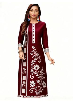 Muslim Kurt Women's Fashion Comfortable Dress Long Sleeve Straight Tube Casual Ethnic Peacock Abito Donna Musulmana