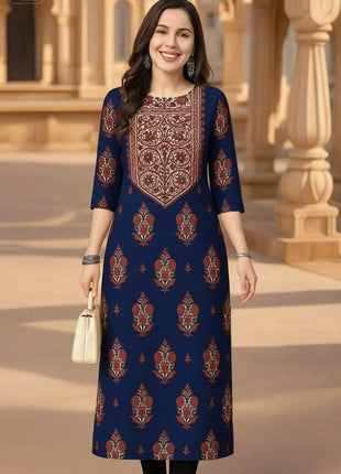 Muslim Kurtta Women Fashion Comfortable Dress Straight Tube Casual Ethnic Peacock Vestidos Longos Abito Donna Musulmana