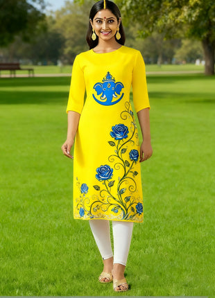 Muslim Dress Kurtta Women Fashionable Elegant National Style Straight Tube Slit hem Abito Donna Islamic Clothing For Women