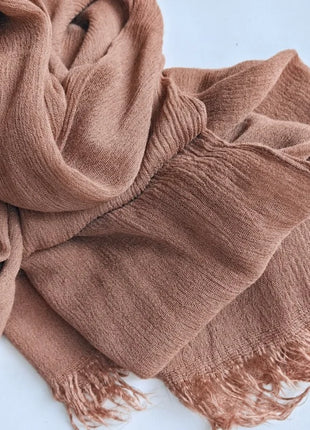 61 Colors Soft Cotton Viscose Scarf Rayon Material Muslim Hijab Mid Eastern Plain Solid Color Headscarf With Tassel