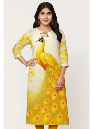 Muslim Peacock Kurtta Women's Casual Fashion Dress Long Sleeved Straight Tube Casual Ethnic Flower Abaya Musulmane Modest Dress