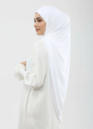 145*145cm Large Size Jersey Modal Square Scarf Stretchy Muslim Instant Hijab Layer Khimar Eid Islamic Women Prayer Headscarf