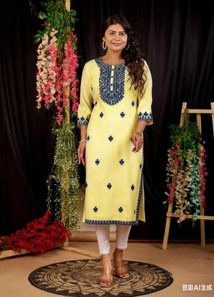 Muslim Dress Kurt Women's Fashionable Elegant Straight Tube Casual Kurtta Color Elephant Pattern Abaya Femme Dubaï Slit hem