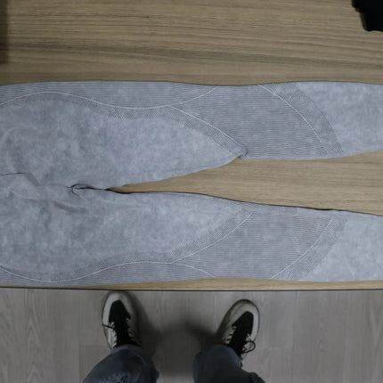 Women Seamless Gym High Waist Yoga Pants Hip Lifting Outdoor Sports Tight Waist Letter Sand Washed Pants Exercise Yoga Leggings