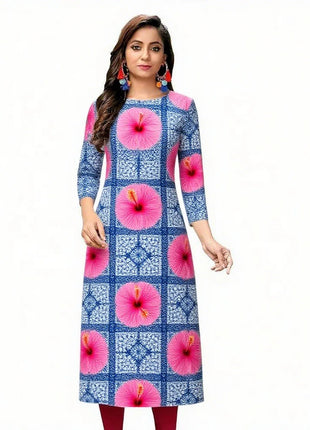 Muslim 2026 Dress Kurt Women Fashionable And Elegant National Style Straight Tube Casual Slit hem Colorful Pattern Noble Skirt