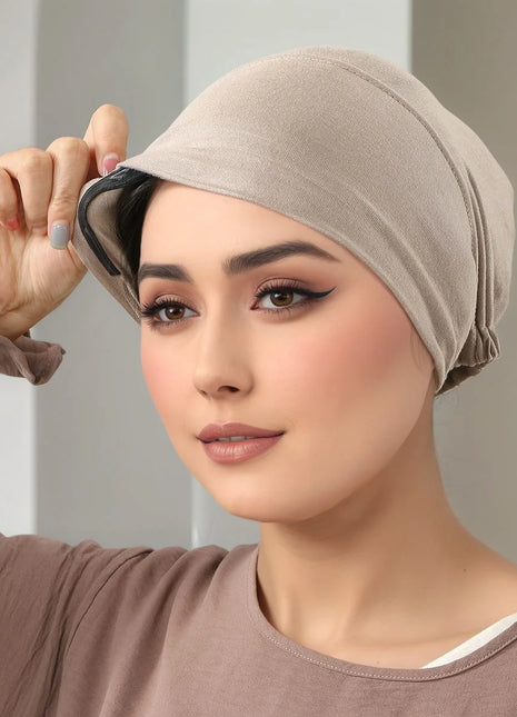 Basic Muslim Hijab Cotton Scarf Solid Color Headscarf Women Daily Wear Modest Styling Soft Breathable Lightweight  25*19CM