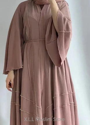 Kaftan Dubai 2024 Luxury Long Loose Muslim Ramadan Open Abaya Evening Dresses Women's Prayer Garment Femme Musulmane Vestidos