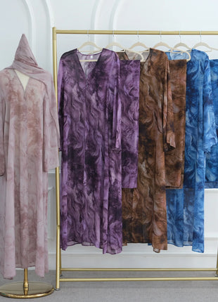 Eid Abaya for Women Print Cardigan Scarf Set Muslim Dresses Ramadan Morocco Dubai Jalabiya Kaftan Vestidos Arab Long Robe 2025