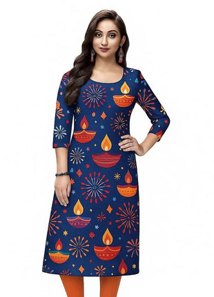 National style Kurtta Women Fashion Comfortable Slit hem Straight Casual Ethnic Peacock Pattern New Dress Ladies Turkish Abaya