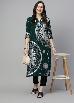 National style Women's Kurtta Casual Fashion Dress Long Sleeved Straight Tube Casual Ethnic Flower Muslim Kaftan Dresses Morocco