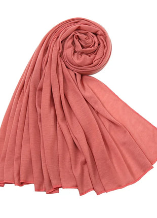 Hot Muslim Fashion Woman Soft Hijabs Scarf Shawl Plain Cotton Jersey Scarves Turban Women Long Shawls Head Wrap Headband Abaya