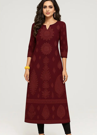 National style Women Kurt Casual Dress Long Sleeve Straight Casual Ethnic Flower Mandarin 3D Design Suitable Ladies Abaya Muslim