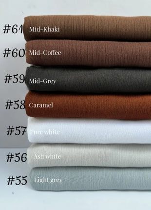 61 Colors Soft Cotton Viscose Scarf Rayon Material Muslim Hijab Mid Eastern Plain Solid Color Headscarf With Tassel