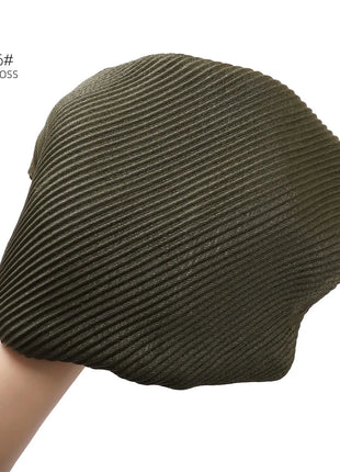 New Breathable Soft Solid Color Silver Silk Crumpled Shiny Pleated Shawl Women's Hair Towel Scarf One Piece Dropshipping