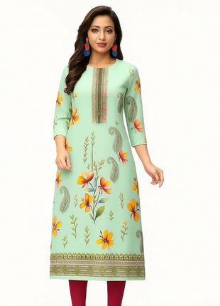 Muslim Dress Kurt Women's Fashionable Elegant Straight Tube Casual Flowers Color Elephant Pattern Abito Donna Musulmana Slit hem