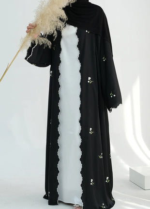 Eid Muslim Abaya for Women Embroidery Cardigan Dresses Abayas Ramadan Morocco Dubai Jalabiya Kaftan Vestidos Arab Long Robe 2025