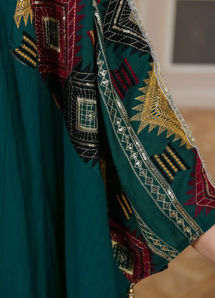 Eid Muslim 2 Piece Set Women Embroidery Dresses Open Abaya Suit Jalabiya Ramadan Dubai Kaftan Party Vestidos Cardigan Robe 2025
