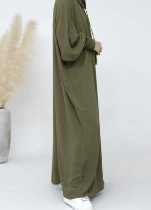 2024 Clothes for Muslim Women Fashion Summer Autumn Muslim Long Sleeve Solid Color Long Abaya Hijab Dress Kaftan Abaya Dubai