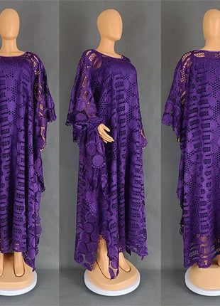 Velvet African Dresses for Women Evening Party Dress Dashiki Africa Clothing Long Robe Dubai Moroccan Flare Sleeve Nigeria Gown