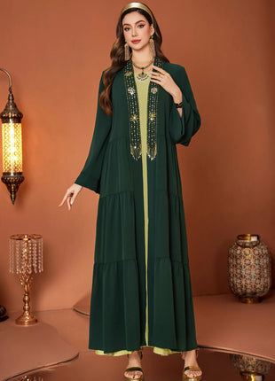 Eid Open Dress Women Abaya Diamond Long Cardigan Vestidos Largos Party Caftan Jalabiya Ramadan Dubai Arab Long Robe 2026