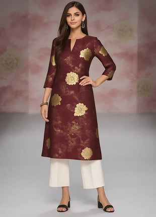 Muslim Kurt Casual Fashion Dress Long Sleeved Straight Tube Casual Ethnic Flower Abaya Women Muslim Dress flower sleeve abaya