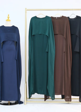 Ramadan 2 Piece Muslim Women Set Dubai Modest Abaya Islam Abayas Femme Elegant Arabic Clothing Fashion Turkey Solid Outfit 2025