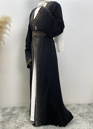 Ramadan Eid Dubai Open Black Muslim Kimono Abaya Damen Turkey Islam Abayas For Women Dress Kebaya Robe Femme Musulmane Kaftan