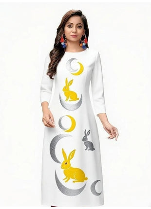 Muslim Women's Casual Fashionable  Kurt Dress Straight Tube Ethnic Slit hem Takchita Dress Abaya Robe Longue National style