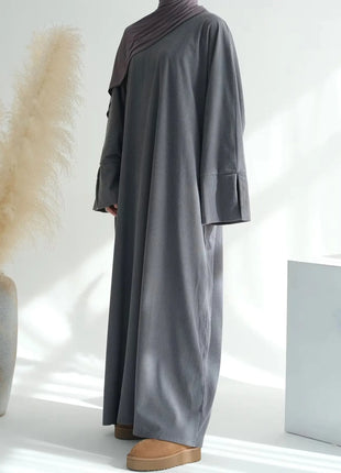 Closed Casual Abayas Corduroy Winter Abaya Eid 2025 Muslim Clothes Borkha For Muslim Women Moroccan Dresses Kaftan Caftan Femme